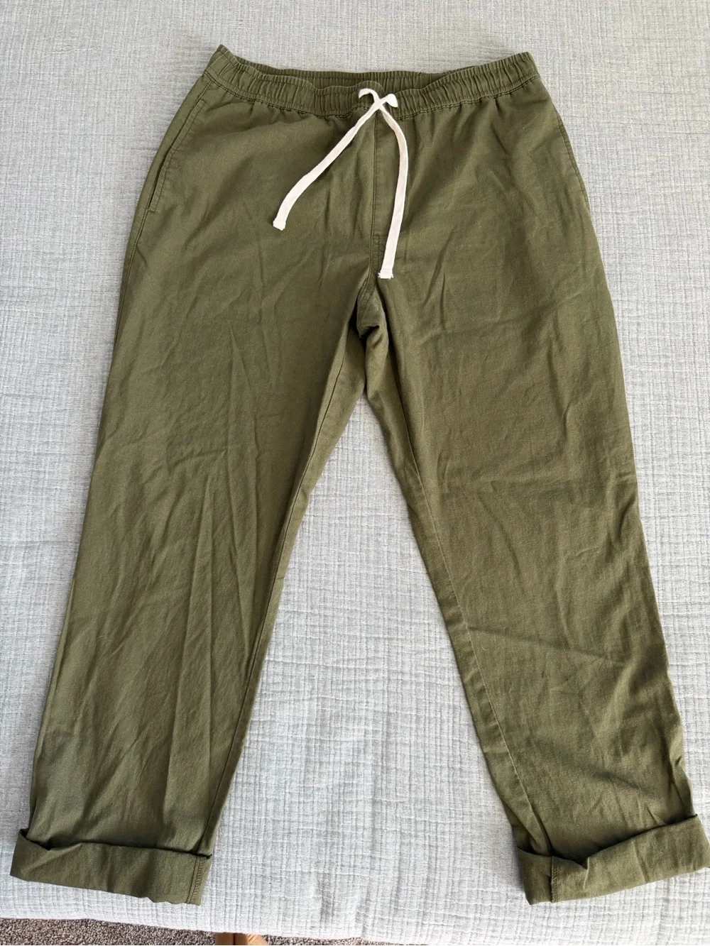 J. Crew Olive Green Drawstring Chinos
